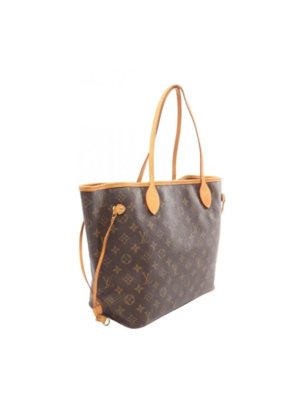 Louis Vuitton Tote Neverfull MM Monogram Canvas Leather
